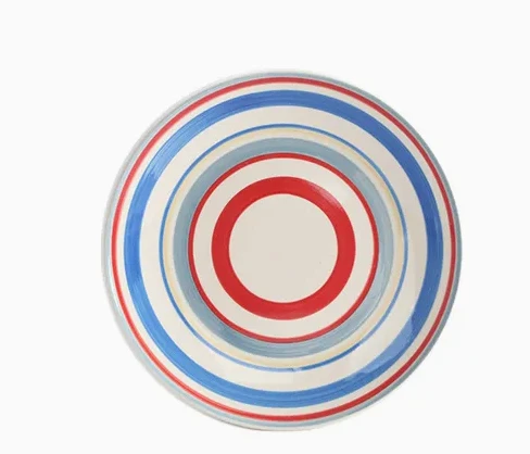 Ceramic Tableware Featuring Colorful Stripe Designs high quality
