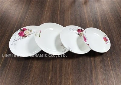 Çıkartma Baskılı Seramik Yemek Tabağı